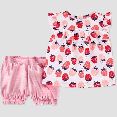 Baby Girls' 4th Of July Strawberry Top 