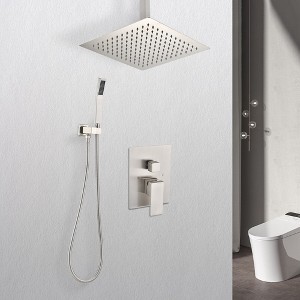 LOVMOR 12"Ceiling Mounted Shower System Combo Set with Handheld and 12"Shower head,Chrome - 1 of 4