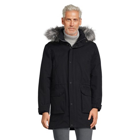 Lands' End Men's Expedition Down Waterproof Winter Parka - X Large - Black