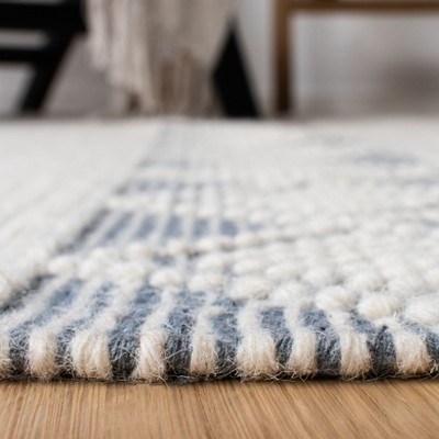 Elevated Elegance Hand-Knotted Blue Wool Area Rug 6' x 9'
