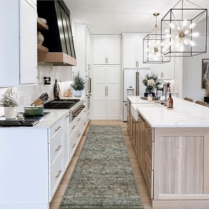 Machine Washable Rug Ultra Thin Area Rug Non Slip Vintage Rug Foldable Stain Resistant Rugs for Living Room Bedroom Indoor Low Pile Carpet - 1 of 4