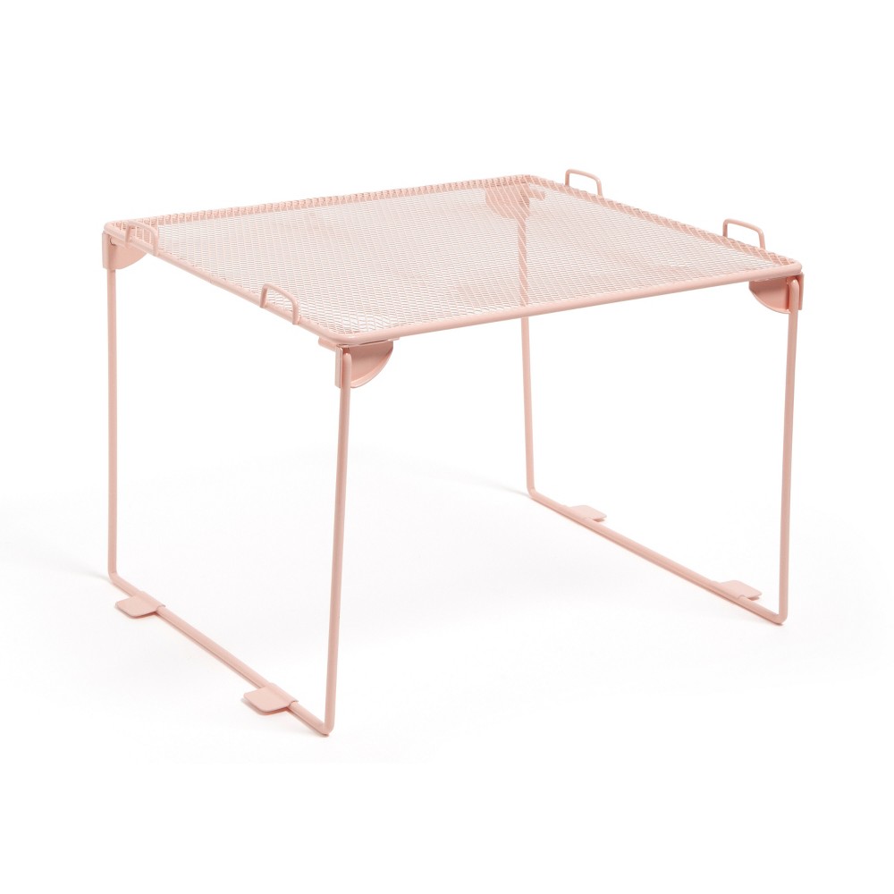 U Brands 8" Tall Mesh Locker Shelf Peachy Pink