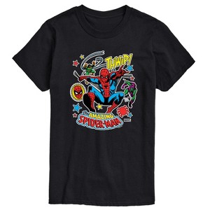 Men's - Marvel - Spider-man Stickers Style Short Sleeve Graphic T-Shirt - 1 of 4