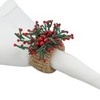 Saro Lifestyle Festive Beaded Napkin Ring (Set of 4), Multicolored - 3 of 4
