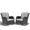Gymojoy Outdoor Rocking Chair Rattan Rocker Chairs with Cushion - 2 of 4