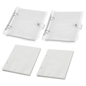 Unique Bargains PU Material Waterproof Refillable Double-Sided Photo Album with 200 Pockets 2 Pcs - 1 of 3