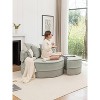 NicBex Oversized Round Chenille Single Sofa with Ottoman & Pillows, Comfortable Sleeper Chair for Living Room, Bedroom & Guest Room - 2 of 4