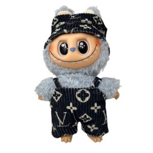 Trendy Overall & Headband Outfit for 17.5cm Labubu – Adorable High-Fashion Style - 1 of 4