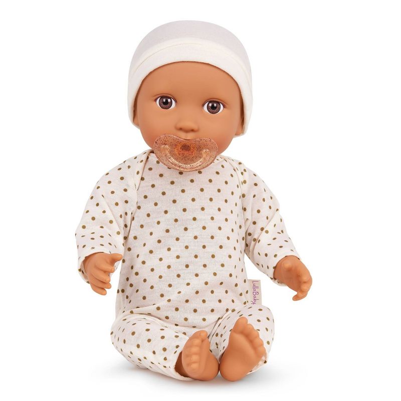 LullaBaby Doll With Polka Dot Ivory Pajama And Pacifier, 4 of 12