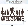 5 Star Super Deals Rustic Bigfoot Welcome Sign - Durable Metal Wall Art with Forest and Tree Design for Entryways, Cabins, and Outdoor Decor - 4 of 4