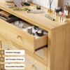 Okak Farmhouse Sideboard Cabinet, Buffet Cabinet with 4 Drawers, Storage Cabinet for Living Room, Dining Room, Kitchen, Natural - 3 of 4