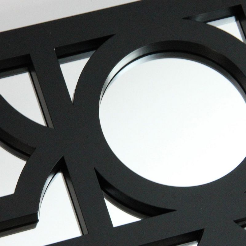 Northlight 29.5" Black Framed Geometric Style Rectangular Wall Mirror, 4 of 6