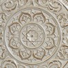Lara Antique Wooden Wall Mandala Plaque Gray - StyleCraft: Bohemian Decor, Abstract Art, 23x23" - 2 of 3