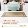 Aoibox Placemats Set of 8, Washable & Heat Resistant Vinyl Woven Non-Slip Table Mats for Indoor/Outdoor Dining, Stain Resistant (Beige) - 4 of 4