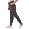 Rekucci Women’s Soft Knit Loungewear Jogger Pants with Pockets – Mid-Rise, Drawstring Waist, Cozy Slim-Relaxed Fit - 3 of 4