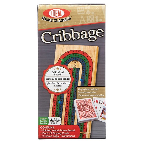 Ideal Folding Wood Cribbage Board Game With Cards Target