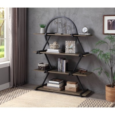 30" Myroe 4 Layer Bookcase Matte Black - miBasics
