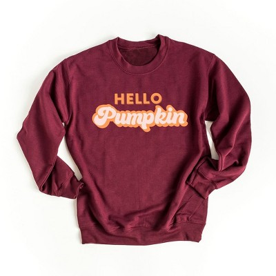 Simply Sage Market Women's Graphic Sweatshirt Retro Hello Pumpkin