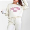 Simply Sage Market Embroidered New York Varsity Lightweight Garment Dyed Sweatshirt - 2 of 4