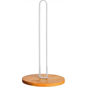 Paper Towel Holder - Wooden Paper Towel Holder with Non-Slip Wood Base, Modern Style, Countertop Paper Towel Holder for Kitchen, Home, Office - 1 of 4