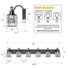 Garvee Modern Crystal Bathroom Vanity Lights Black Bathroom Light Fixtures Crystal Vanity Shower Lights Over Mirror, Mirror Glass - 4 of 4