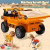 Jojoka 12V Ride On Dump Truck for Kids 4 Wheeler Toy with Remote Control, Dump Bed, Shovel, Bluetooth, Music Player - 3 of 4