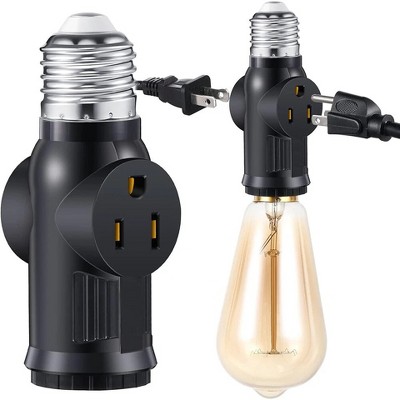 Kitcheniva E26 E27 Light Socket to Plug Adapter 2/3 Prong