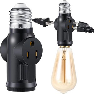 Kitcheniva E26 E27 Light Socket to Plug Adapter 2/3 Prong - 1 of 4