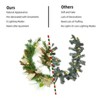 CuisinSmart Christmas Garland, 6 Ft Pre-Lit Christmas Garland Decorations with Ribbon Bows, Ball Ornaments - 3 of 4