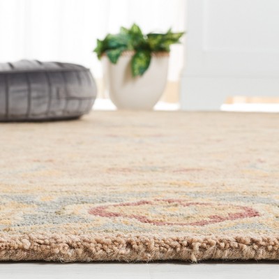 Anatolia 3' x 5' Brown and Blue Wool Tufted Rug