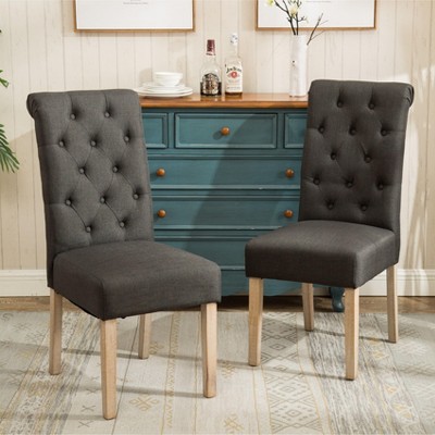 NicBex Dining Chairs Set of 2 Upholstered Chair Solid Wood Tufted Dining Chair with Solid Wood Frame for Kitchen