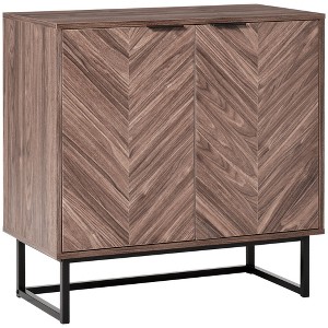 NicBex Sideboard Buffet Cabinet Kitchen Storage Cabinet with 2 Doors and Metal Legs for Kitchen,Living Room,Walnut - 1 of 4