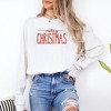 Simply Sage Market Women's Embroidered Merry Christmas Long Sleeve Garment Dyed Tee - 2 of 4