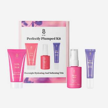 BYBI Clean Beauty Perfectly Plumped Skincare Set with Facial Cleanser, Face Mist, and Eye Cream - 3ct