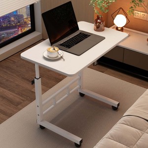 31.5" L Standing Desk, Adjustable Height Mobile Desk with Wheels, Rolling Laptop Table for Home Office, Study, Bedroom - 1 of 4
