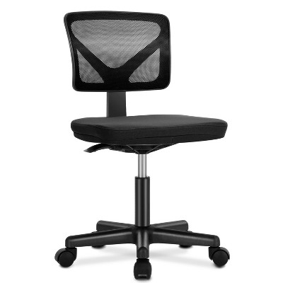 CENGHU Armless Desk Chair, Small Home Office Chair with Lumbar Support, Ergonomic Low Back Computer Chair, Vanity Chair for Small Spaces