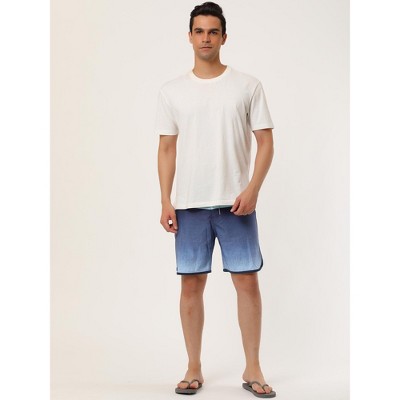 Lars Amadeus Men's Summer Color Block Drawstring Swim Beach Board Shorts 2 Pack Black Navy 30 — фото 3