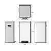 Stainless Steel Kitchen Trash Can, Dual Trash and Recycling Bins for Kitchen, Foot Pedal Trash and Recycle Bin Combo, Garbage Can - 2 of 4