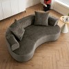 Modern Deep Seat Sofa with 2 Pillows, Upholstered Chaise Sofas for Small Living Room, Apartment or Lounge Area-Maison Boucle - 3 of 4
