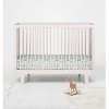Bacati - Soccerball Green/Gray Muslin 100 percent Cotton Universal Baby US Standard Crib or Toddler Bed Fitted Sheet - 4 of 4