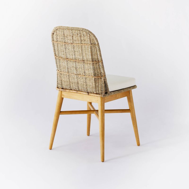 Juniper Woven Dining Chair with Cushion Natural - Threshold&#8482; designed with Studio McGee, 5 of 17