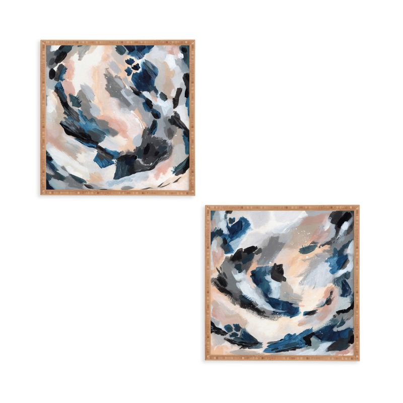 (Set of 2) 12&#34; x 12&#34; Abstract Framed Decorative Wall Art Blue - Deny Designs, 1 of 5