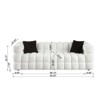 FURNIinspire Human body structure,  marshmallow sofa, boucle sofa, 3 seater, White, 84.3"*35.83"*27.86" - 4 of 4