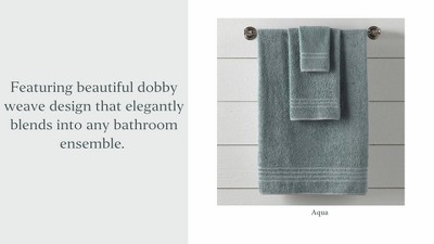 Aqua Turkish Cotton 2-Piece Bath Towel Set