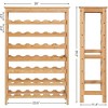SONGMICS 42-Bottle Wine Rack Free Standing Floor, 7-Tier Display Wine Storage Shelves with Table Top, Bamboo Wobble-Free Bottle Holder - 3 of 4