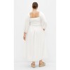 Women's Plus Size Abbigail Elbow Sleeve Dress - ivory | CITY CHIC - 3 of 4