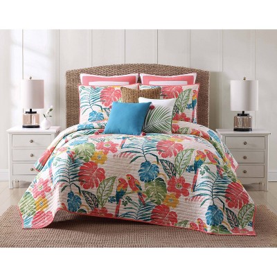 2pc Twin/Twin Extra Long Coco Paradise Quilt Set - Oceanfront Resort