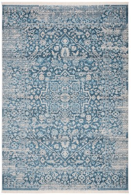Hand-knotted Blue Synthetic Persian Style 4' x 6' Area Rug