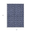 Navy Blue Denim Blue And Ivory Floral Washable Indoor Outdoor Area Rug - 3 of 4