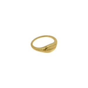 Adornia Tarnish Resistant 14k Gold Plated Signet Ring - 1 of 4